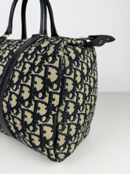 Vintage 80s Dior trotter oblique monogram mini Boston bag