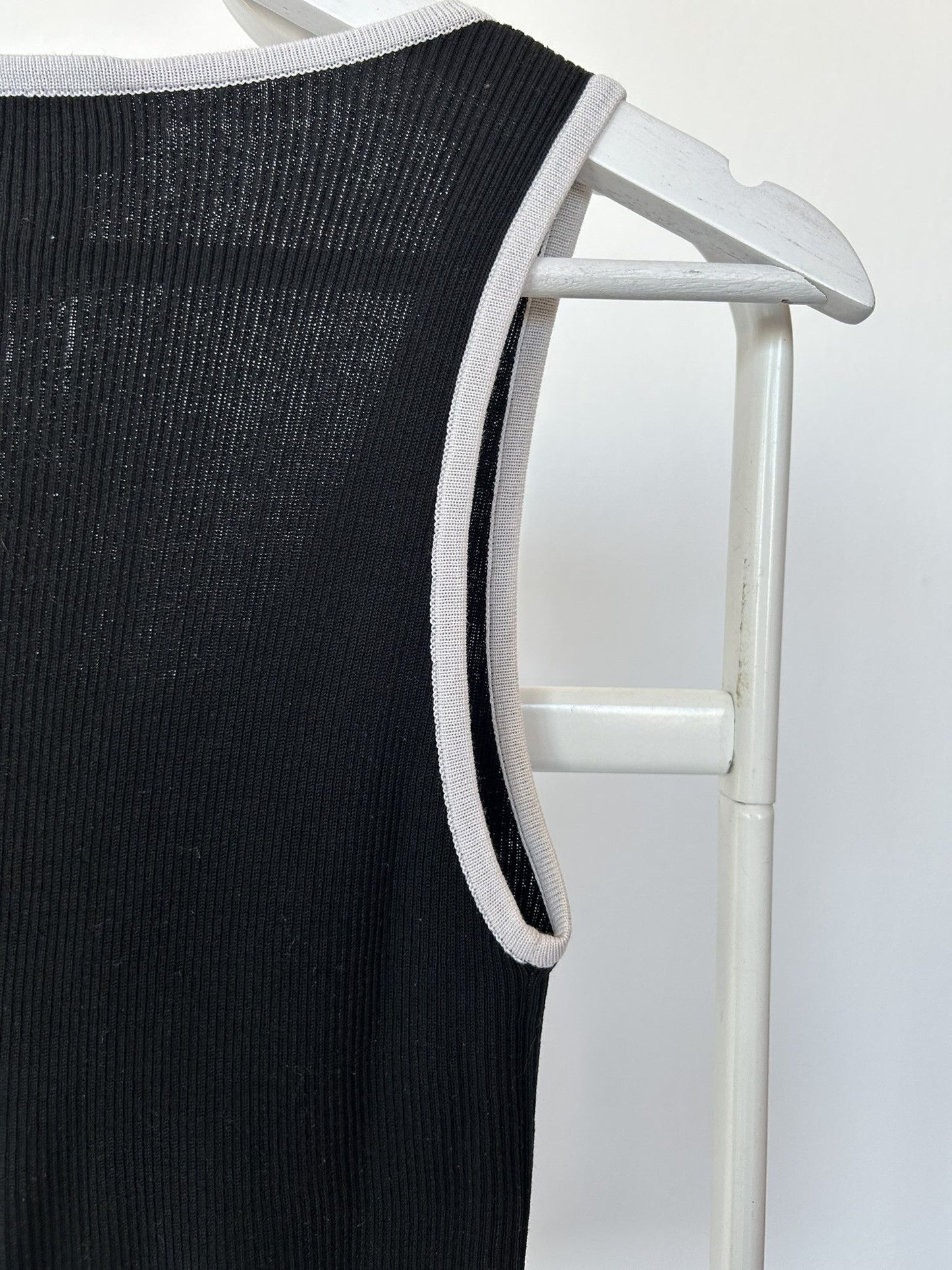 SS1995 Chanel double breasted button up tank top