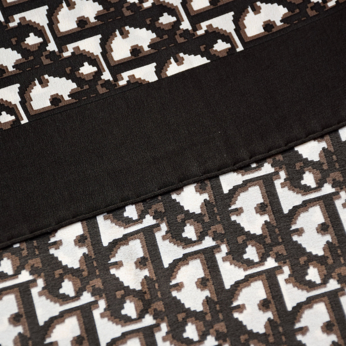 Vintage Dior trotter silk scarf brown
