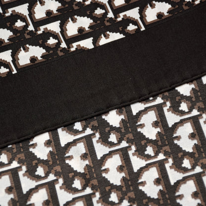 Vintage Dior trotter silk scarf brown