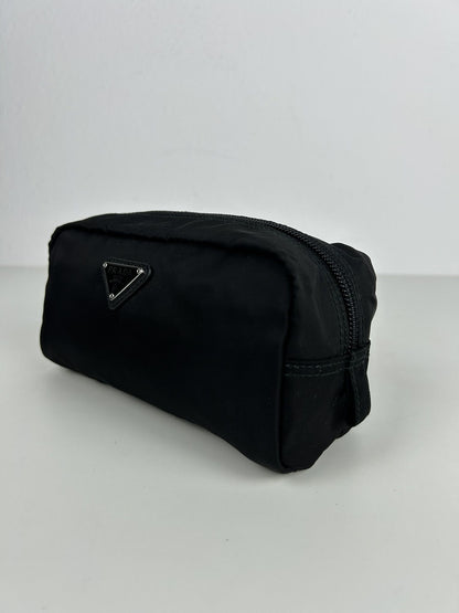 Prada nylon triangle logo mini pouch