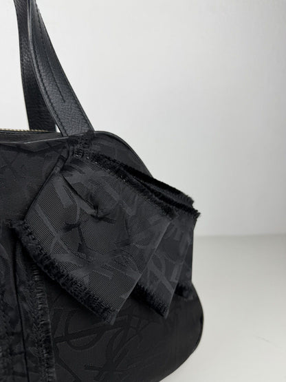 YSL Rive Gauche monogram obi bow bowler bag