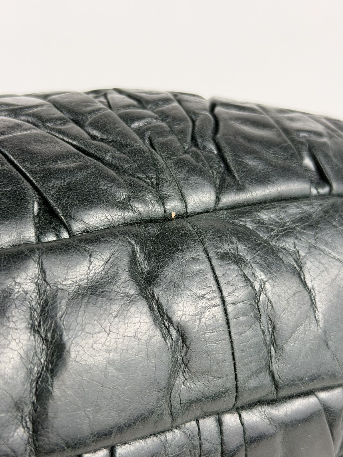Miu Miu matelasse pleated leather coffer bag in deep green