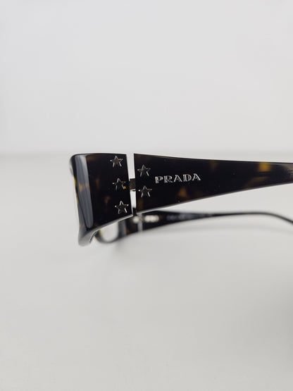 Vintage y2k prada star studded office siren glasses