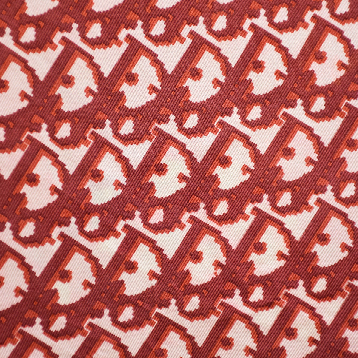 Vintage Dior trotter silk scarf red & navy