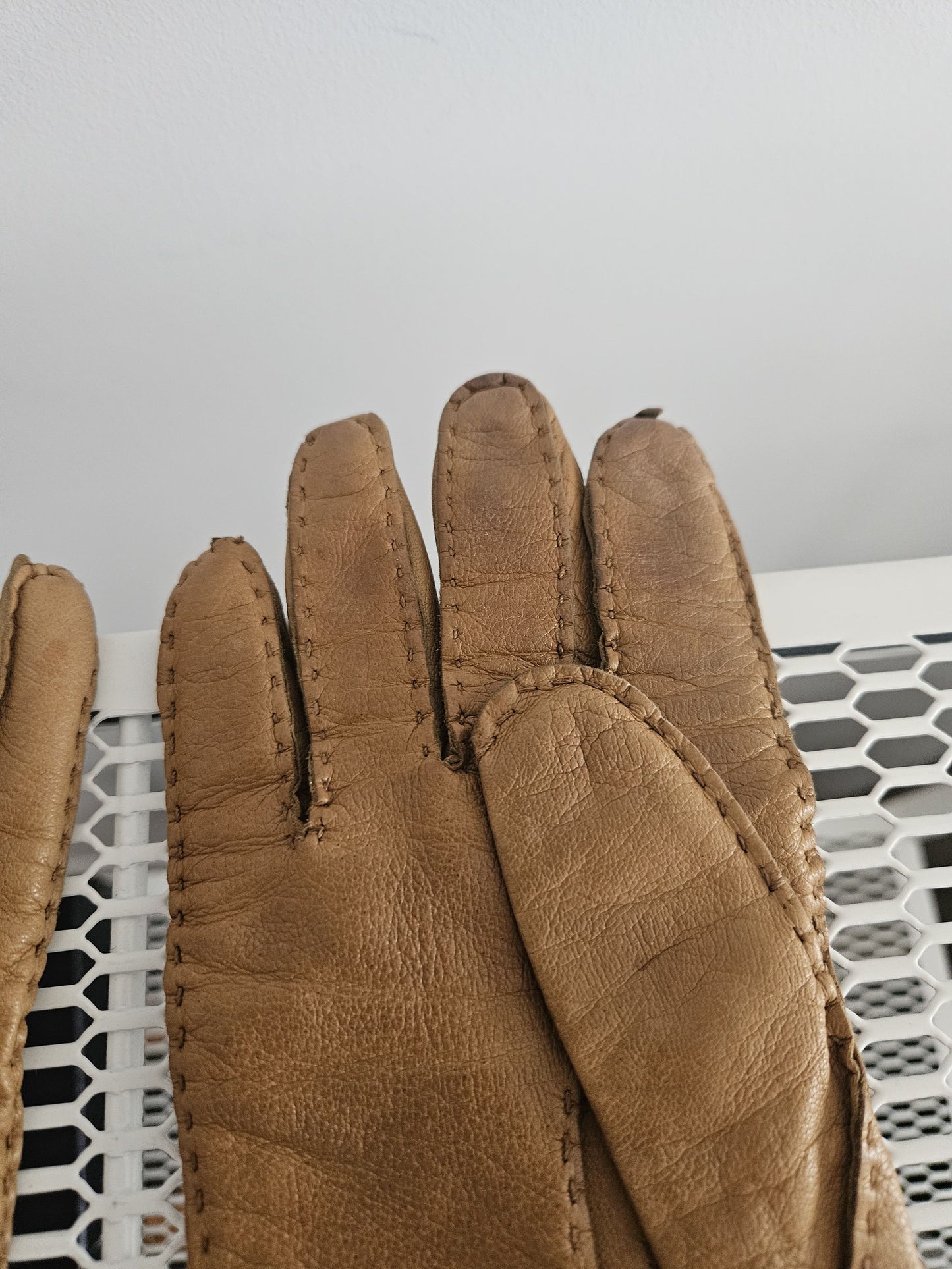 Prada lambskin and mink fur gloves