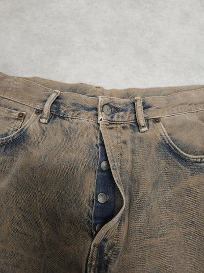 Acne studios 1989 drago road overdyed distressed baggy denim