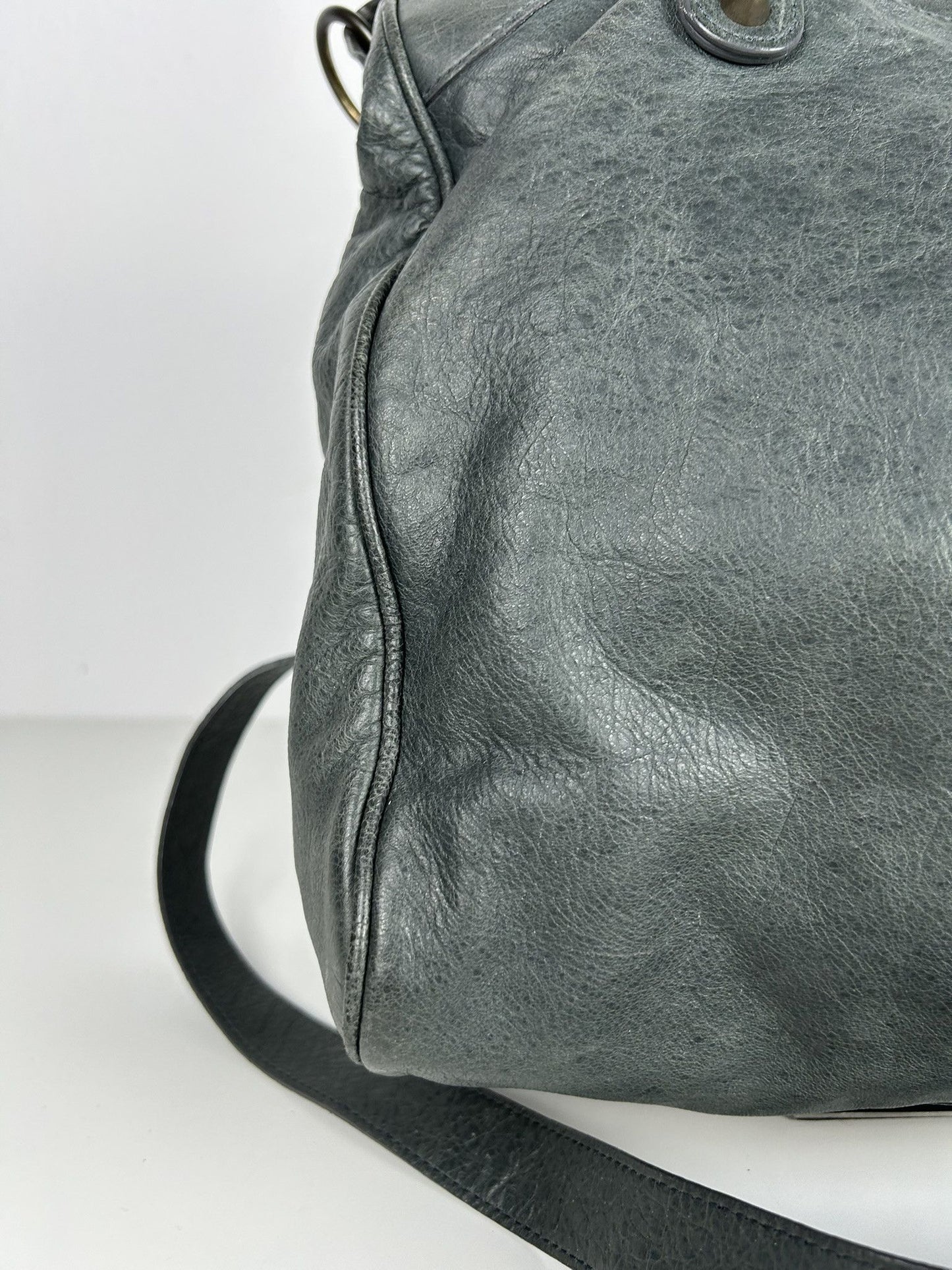 Balenciaga classic hardware city velo bag in dark green