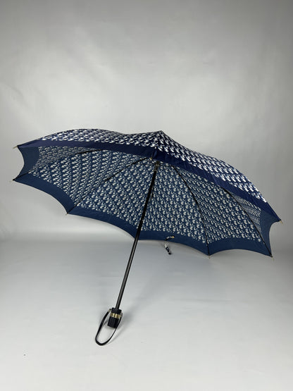 Vintage 80s dior trotter oblique monogram folding umbrella