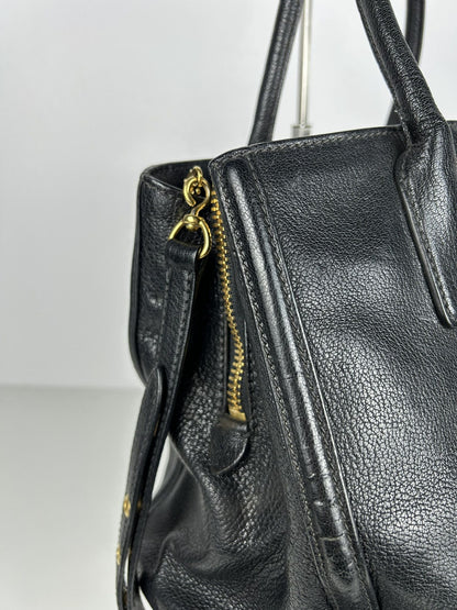 Miu miu madras leather tote bag