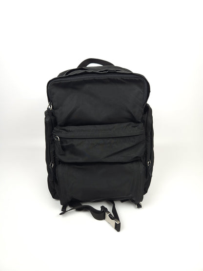 Prada triangle logo nylon multipocket backpack