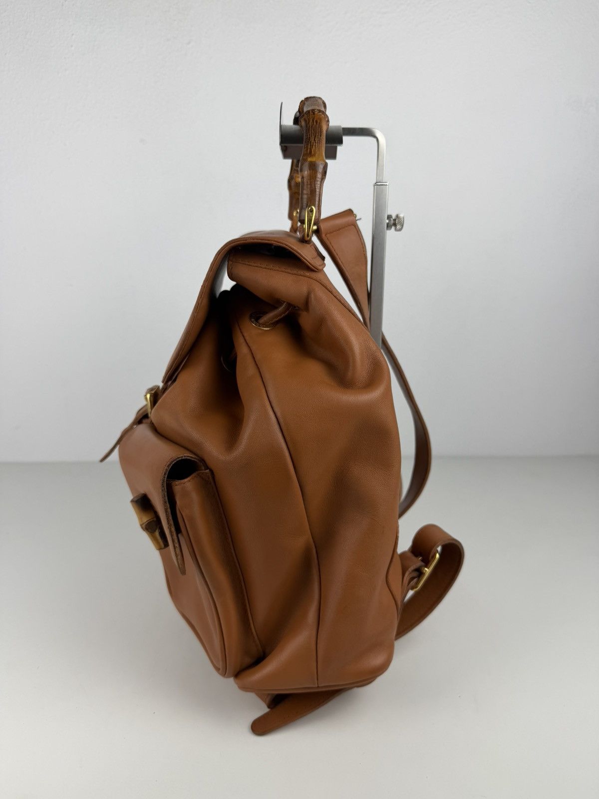Vintage 80s Gucci bamboo cargo backpack