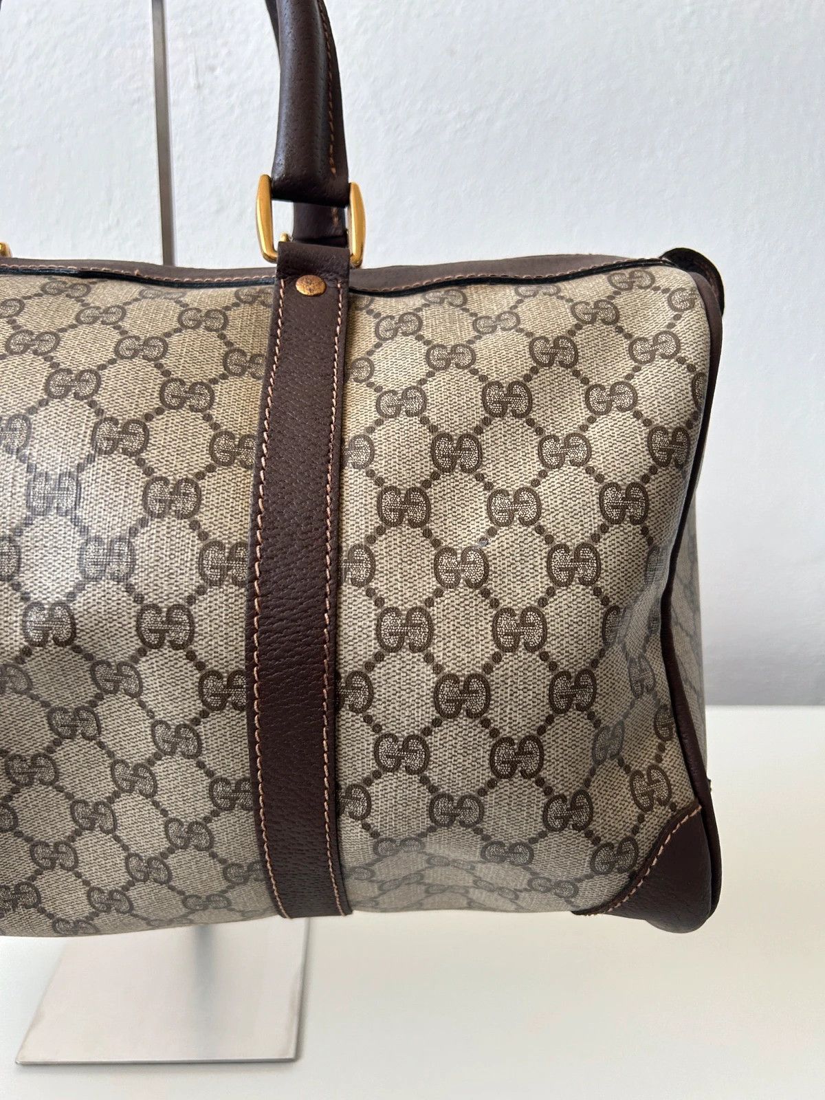 Vintage 70s-80s Gucci monogram Boston duffle bag