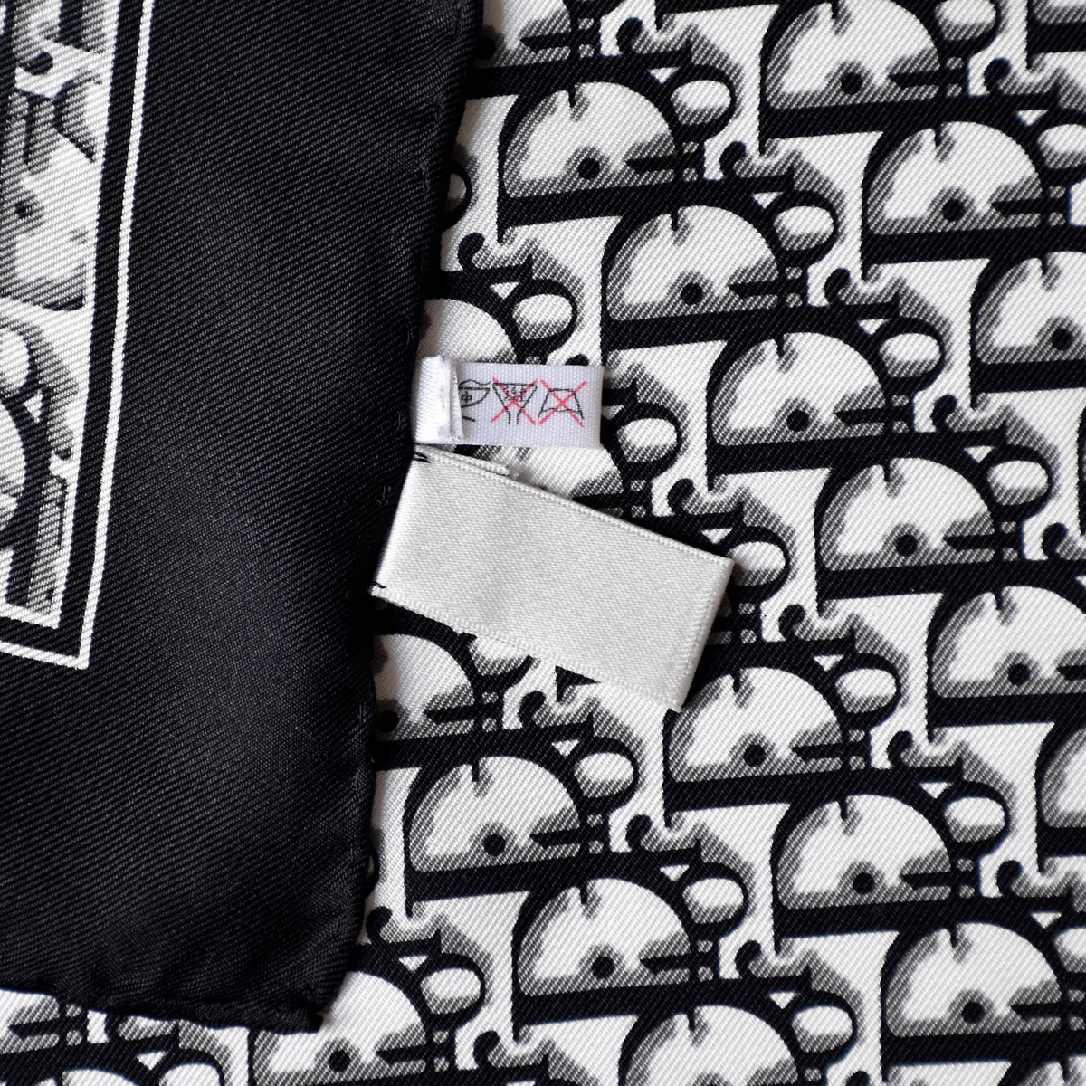 Vintage Dior trotter silk scarf black