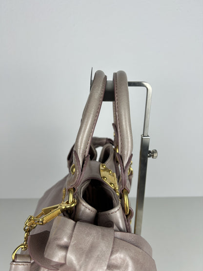 Miu miu mini bow bag in dusty pink