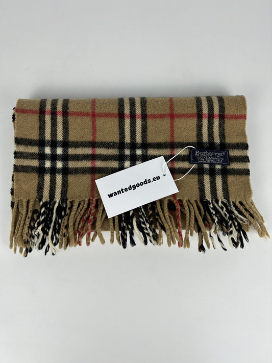Vintage Burberry nova check cashmere scarf