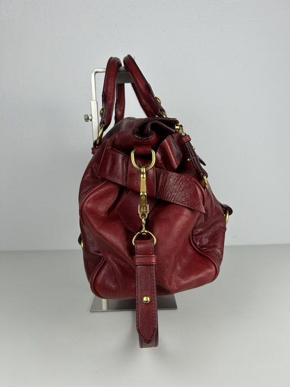 Miu miu vitello bow bag in red