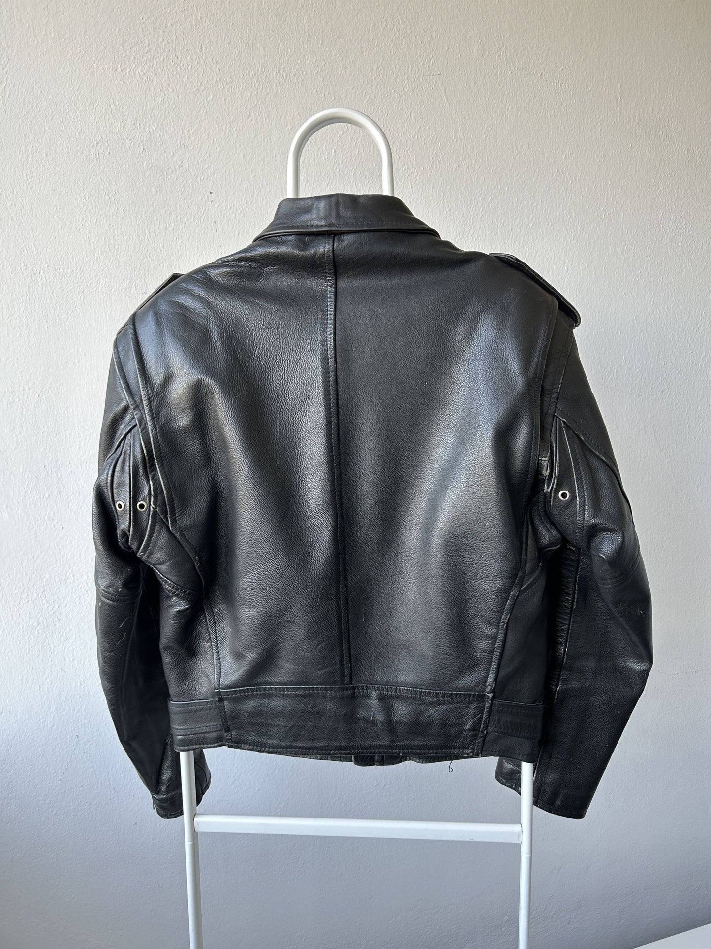 Vintage ramones biker leather jacket