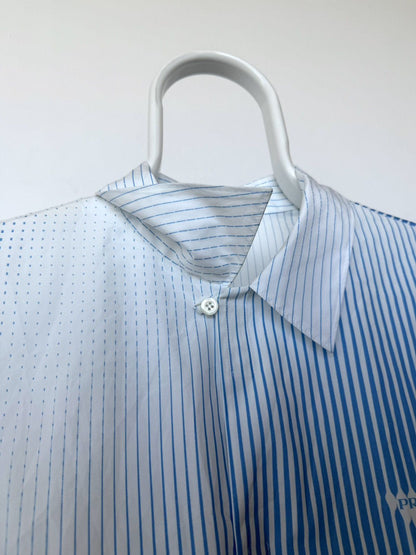 Prada gradient stripe chest logo shirt