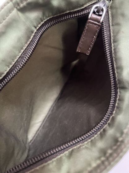 Prada nylon triangle logo small shoulder crossbody bag