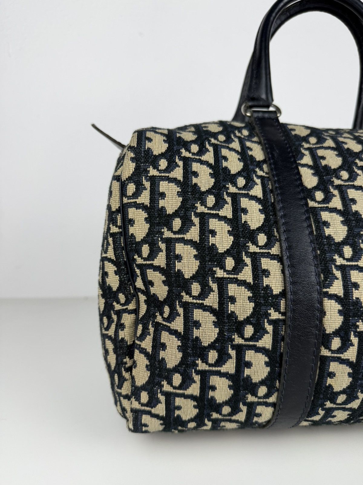 Vintage 80s Dior trotter oblique monogram mini Boston bag