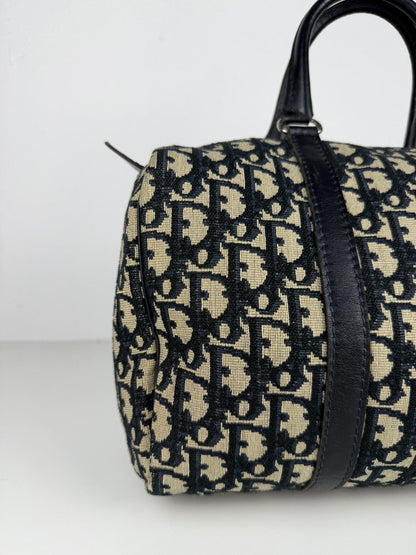 Vintage 80s Dior trotter oblique monogram mini Boston bag