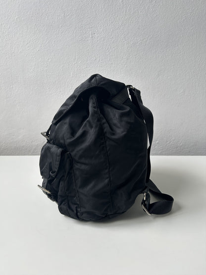 Vintage Prada nylon triangle logo cargo backpack