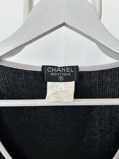 SS1995 Chanel double breasted button up tank top