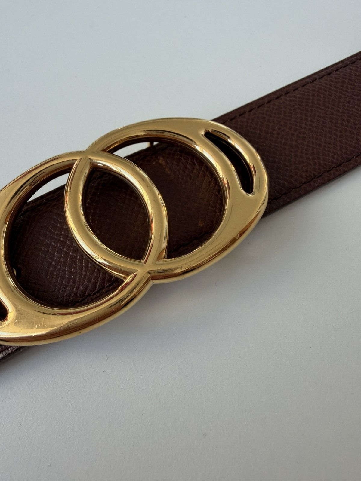 Vintage 1997 Hermes Courchevel leather belt