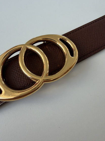 Vintage 1997 Hermes Courchevel leather belt