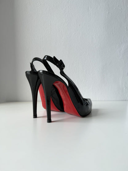 Christian Louboutin Rolande patent leather slingback pumps