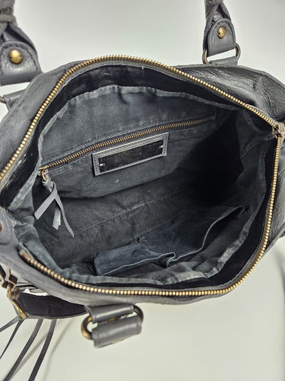 Balenciaga first bag in dark gray