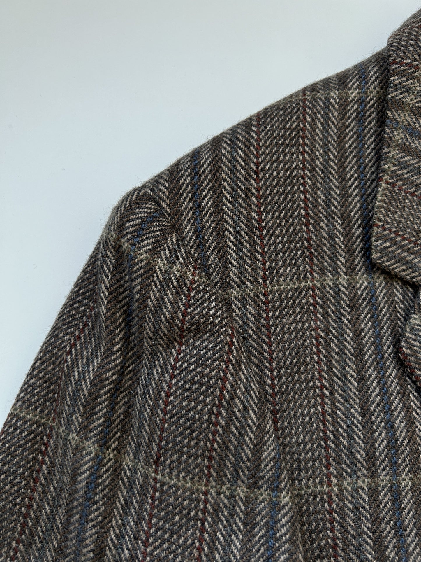 Vintage handmade checkered cashmere blazer