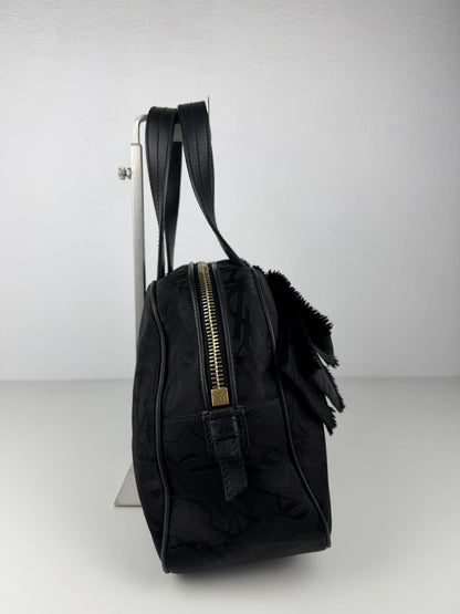 YSL Rive Gauche monogram obi bow bowler bag