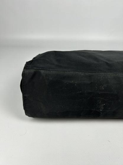 Vintage y2k prada nylon triangle logo plastic handle bag