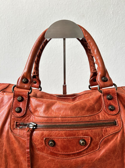 Balenciaga city bag in pumpkin spice