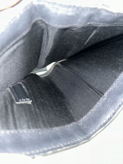 Prada nylon and saffiano leather triangle logo zip wallet