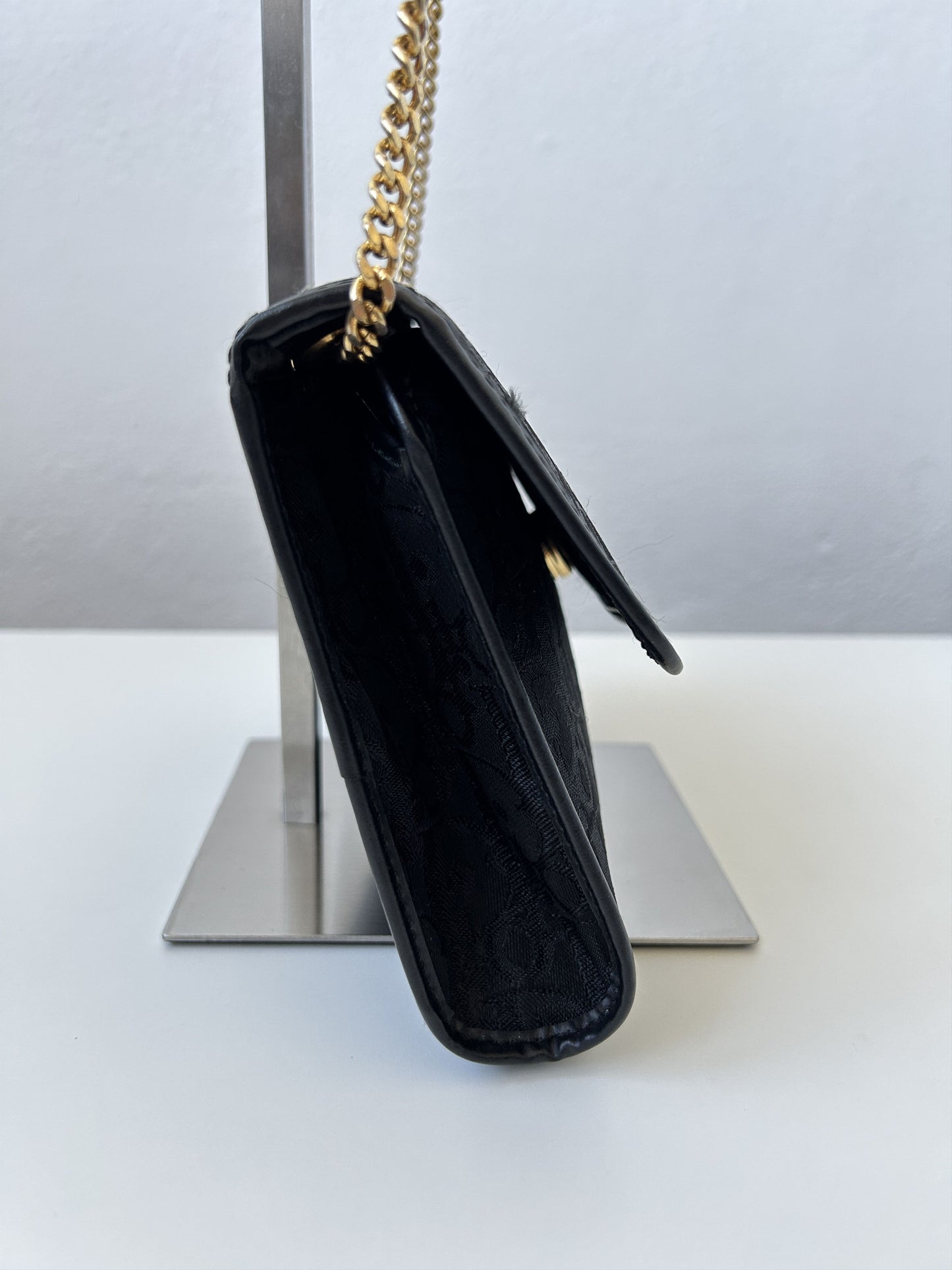 80s Dior trotter oblique monogram canvas chain shoulder bag