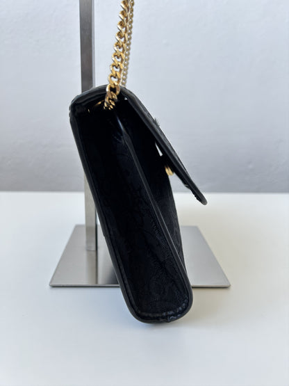 80s Dior trotter oblique monogram canvas chain shoulder bag