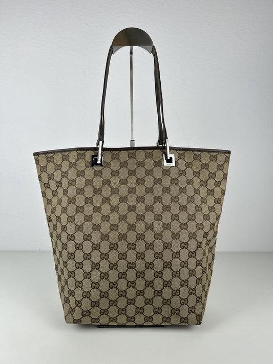 Gucci gg monogram canvas tote bag