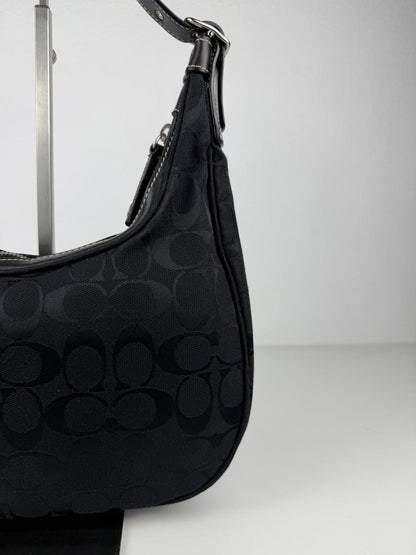 Coach signature jacquard half moon small hobo bag