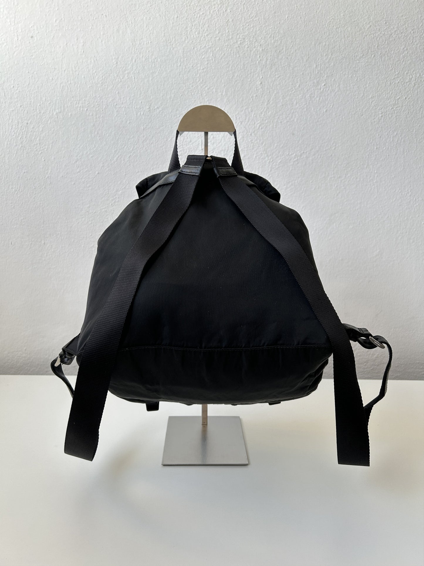 Prada nylon triangle logo cargo backpack