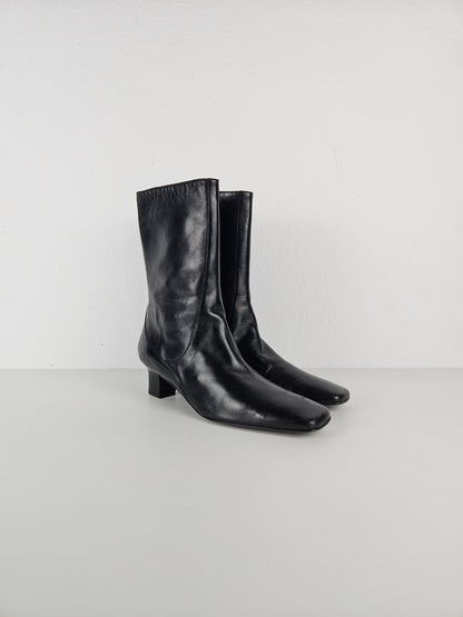 Cole Haan square toe side zip ankle boots