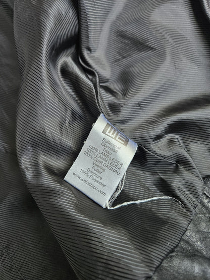 Archive y2k multipocket cropped lambskin leather jacket