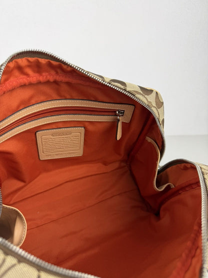 Coach signature canvas and leather satchel