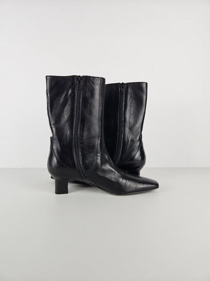 Cole Haan square toe side zip ankle boots