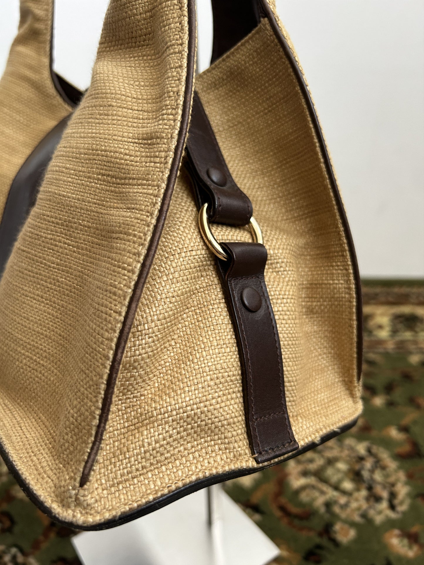 Bottega Veneta intrecciato leather hobo handbag in brown