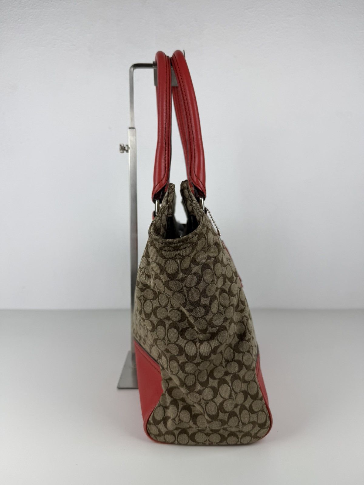 Coach legacy stripe candace carryall tote