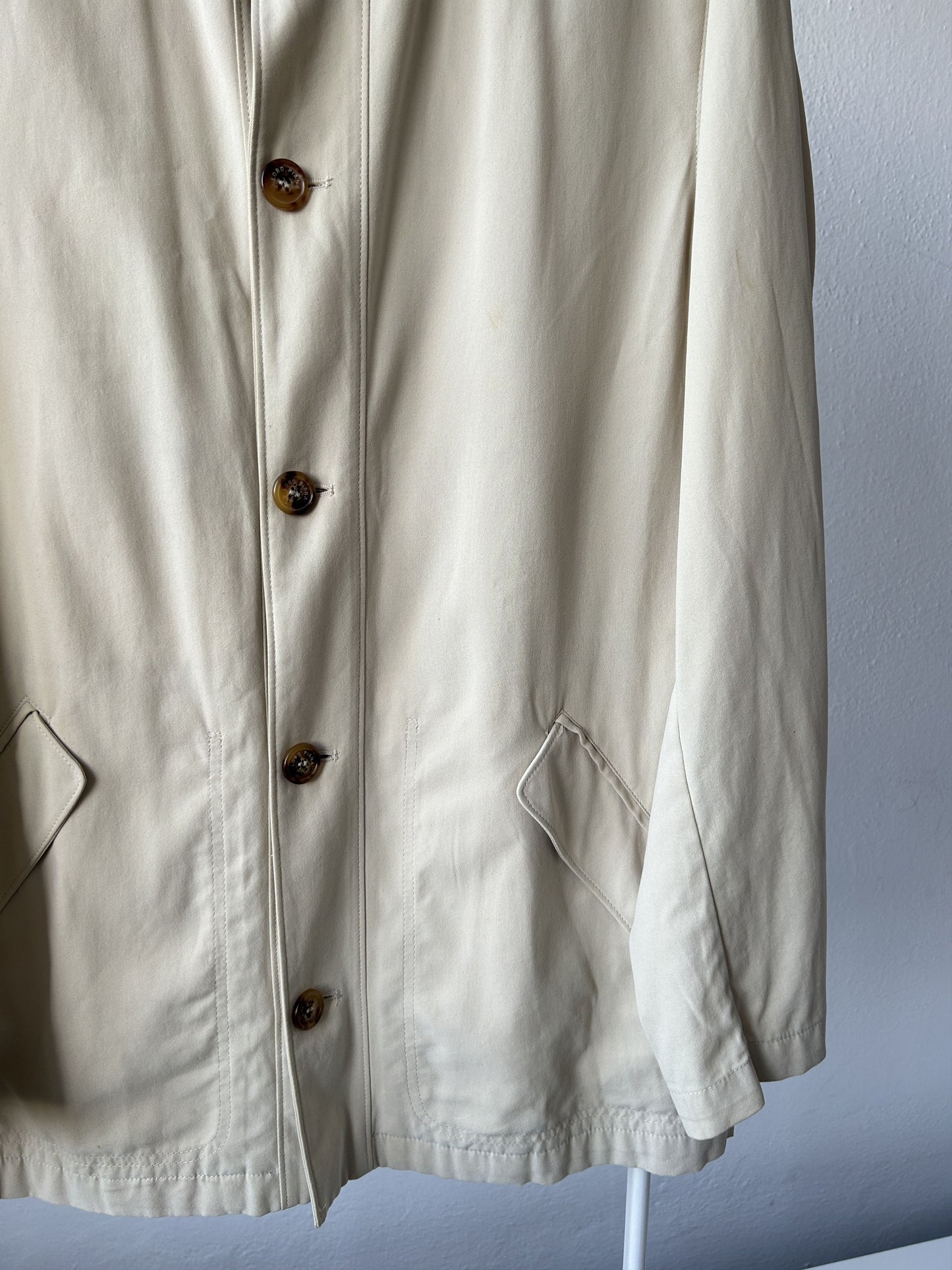Loro piana light cotton and silk overcoat