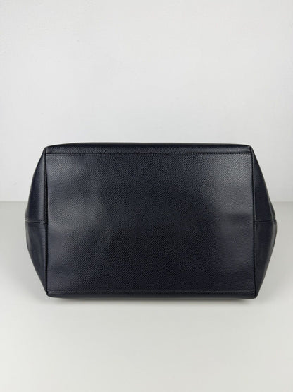 Coach crossgrain leather taxi tote dark navy